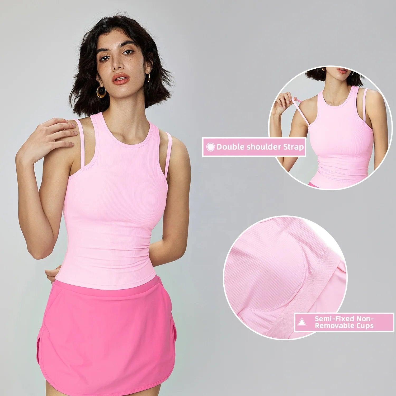 Trendy activewear outfit suitable for yoga, running, or gym sessions.- SOO SOO COOL