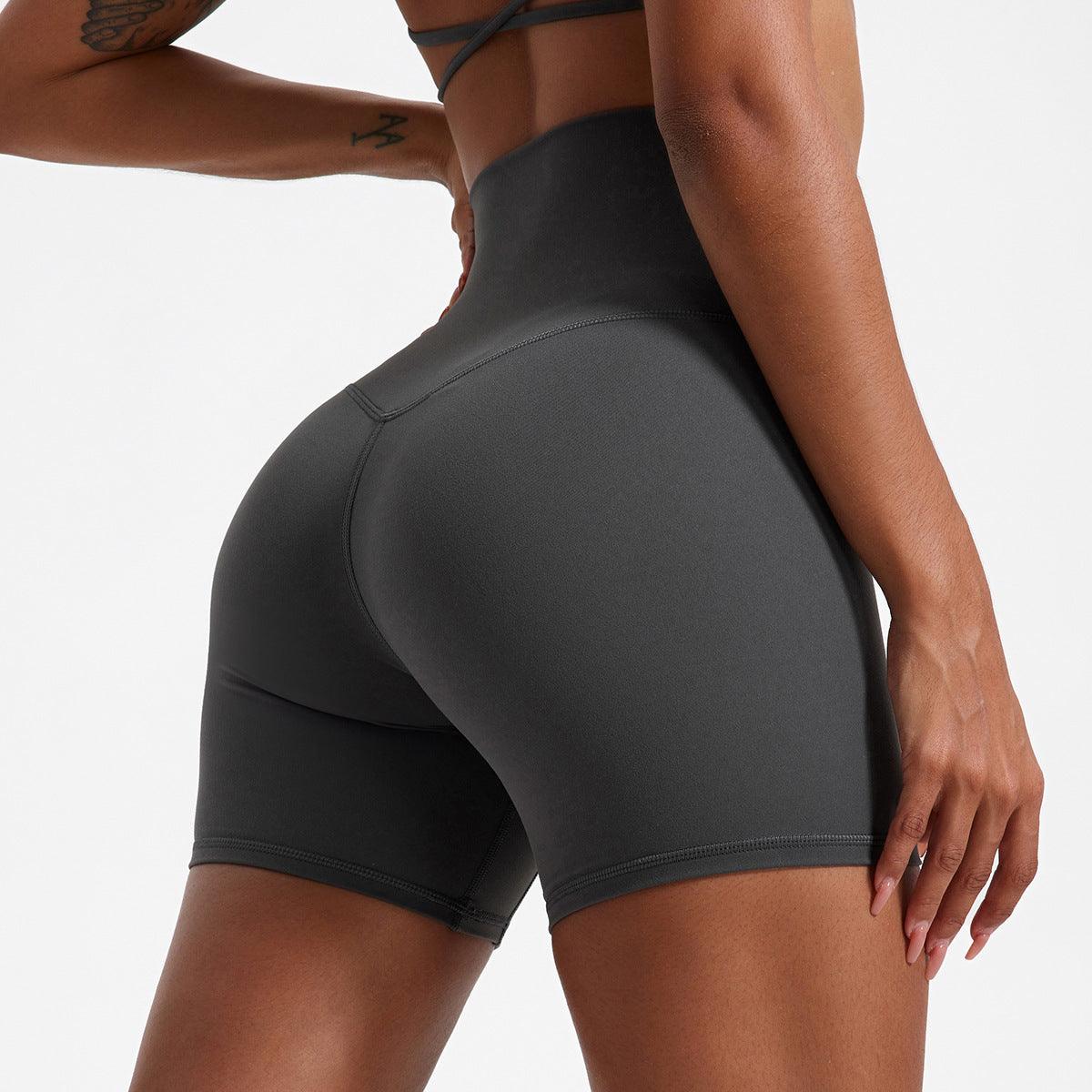 CC1050 High Waist Fitness Nude Feel Running Shorts - SOO SOO COOL Fashion Online Store