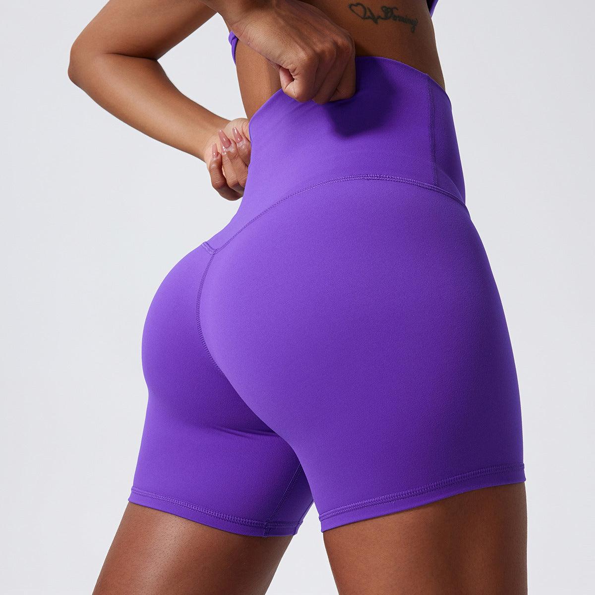 CC1050 High Waist Fitness Nude Feel Running Shorts - SOO SOO COOL Fashion Online Store