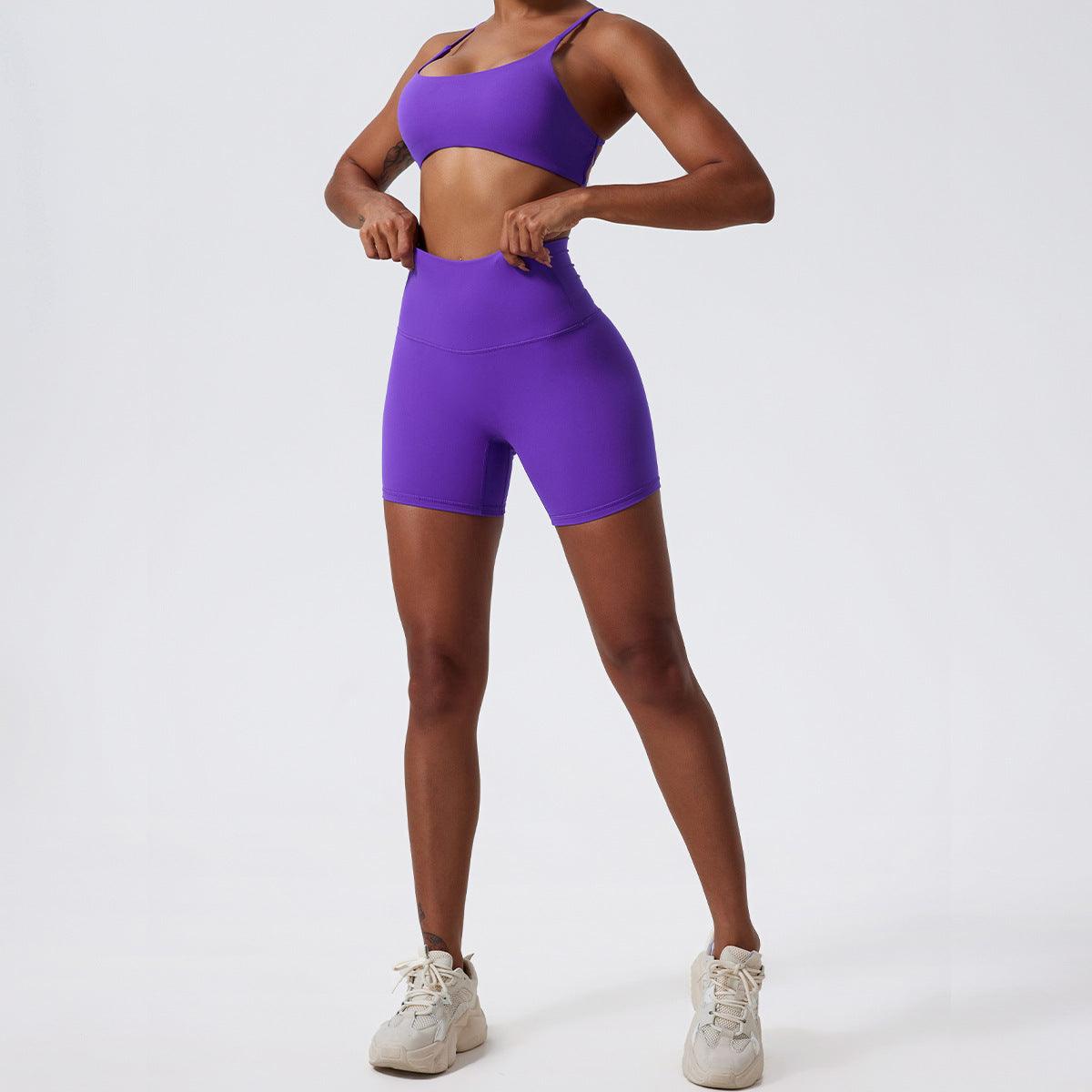 CC1050 High Waist Fitness Nude Feel Running Shorts - SOO SOO COOL Fashion Online Store