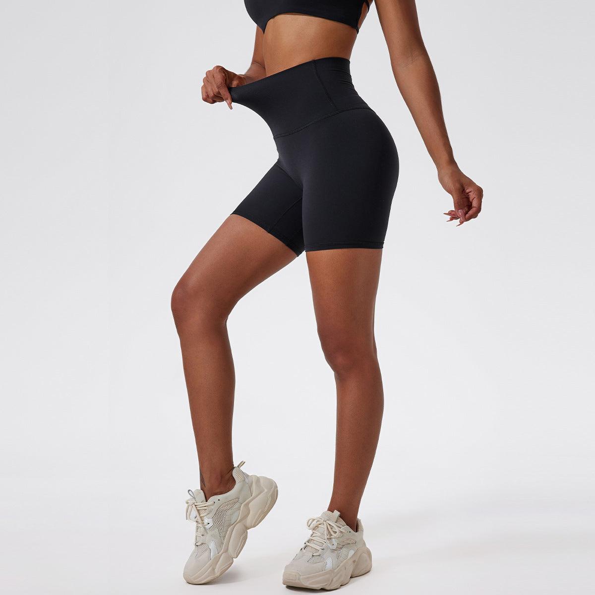 CC1050 High Waist Fitness Nude Feel Running Shorts - SOO SOO COOL Fashion Online Store