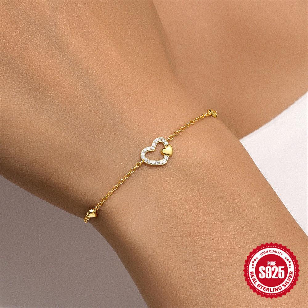 cc1110-sterling-silver-hollow-jeweled-heart-bracelet-soo-soo-cool-fashion-online-store-1 - SOO SOO COOL Fashion Online Store