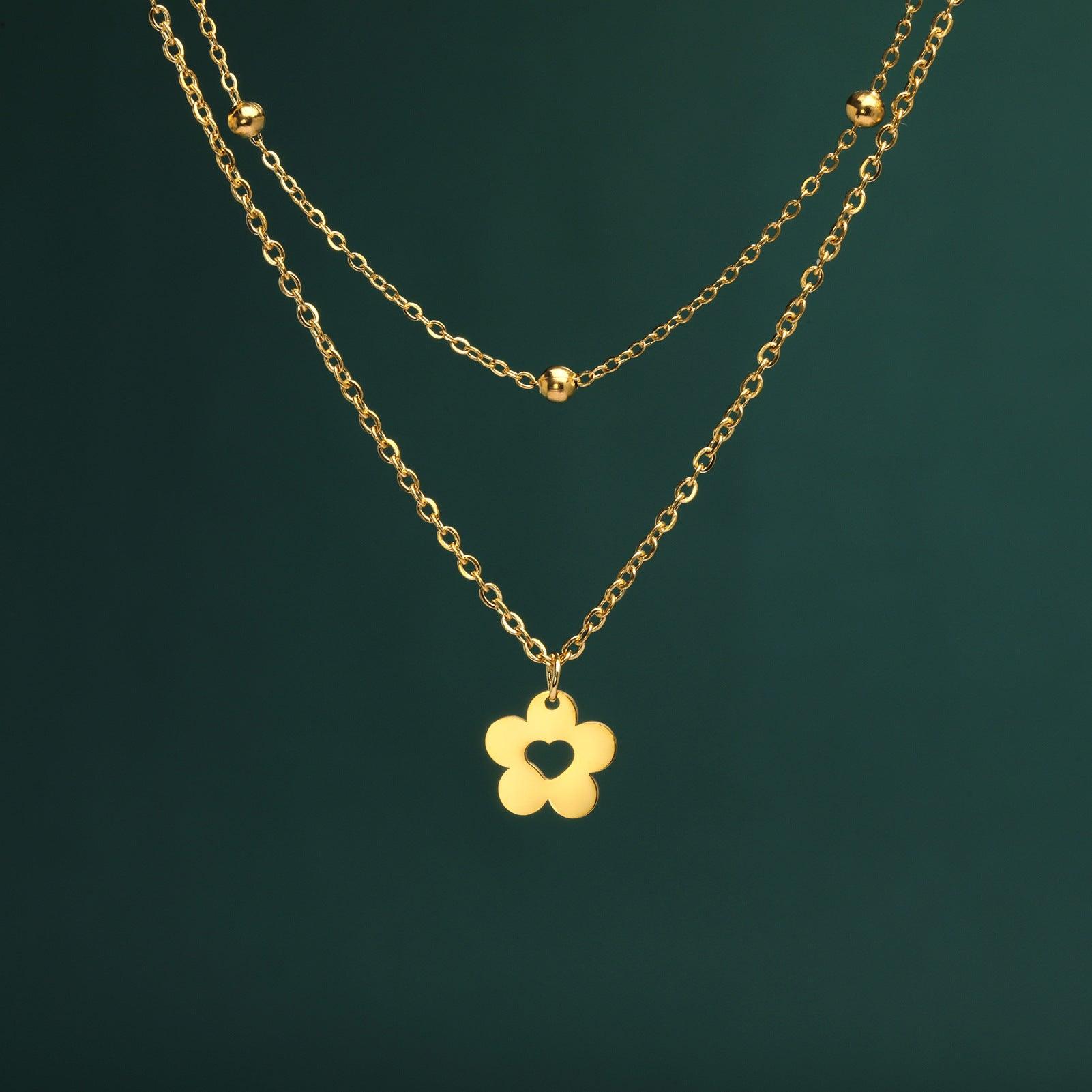 Flowers Pendant Stainless Steel Necklace - SOO SOO COOL Fashion Online Store