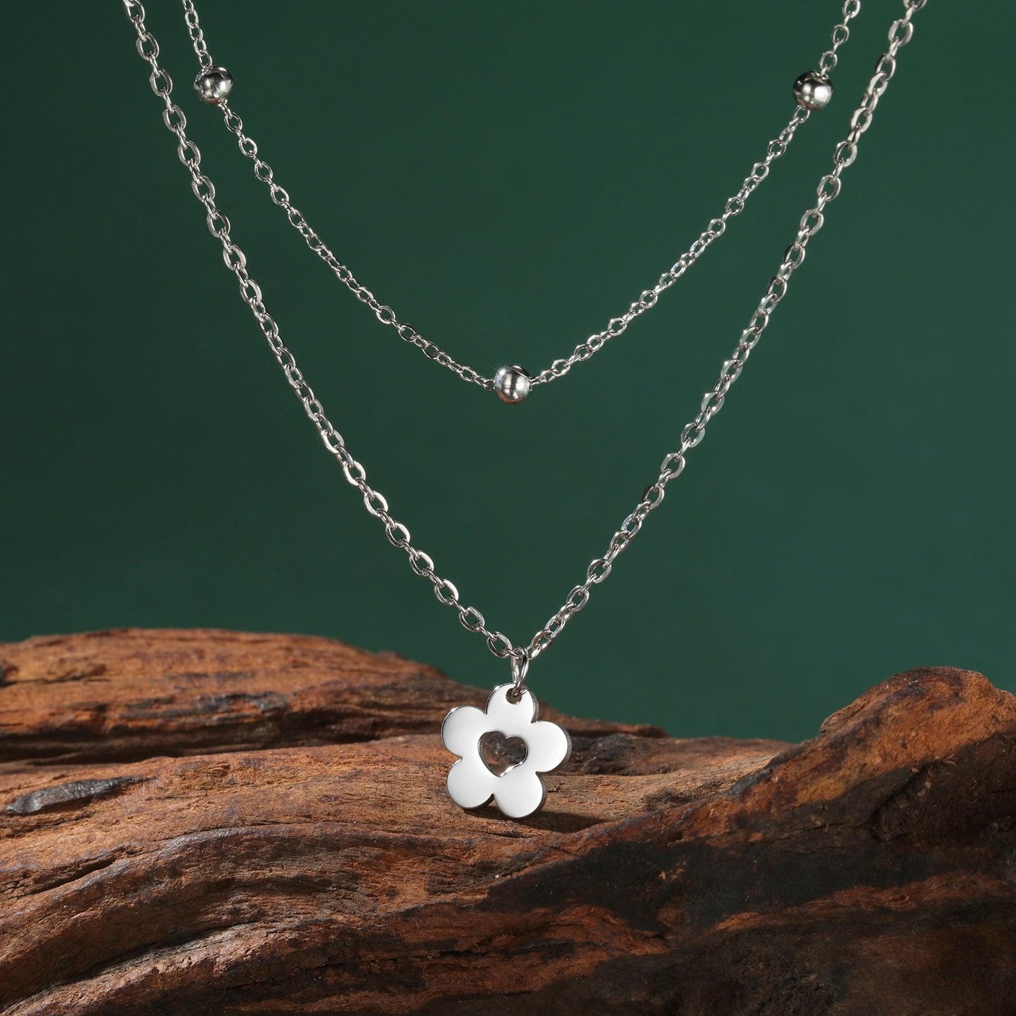 Flowers Pendant Stainless Steel Necklace - SOO SOO COOL Fashion Online Store