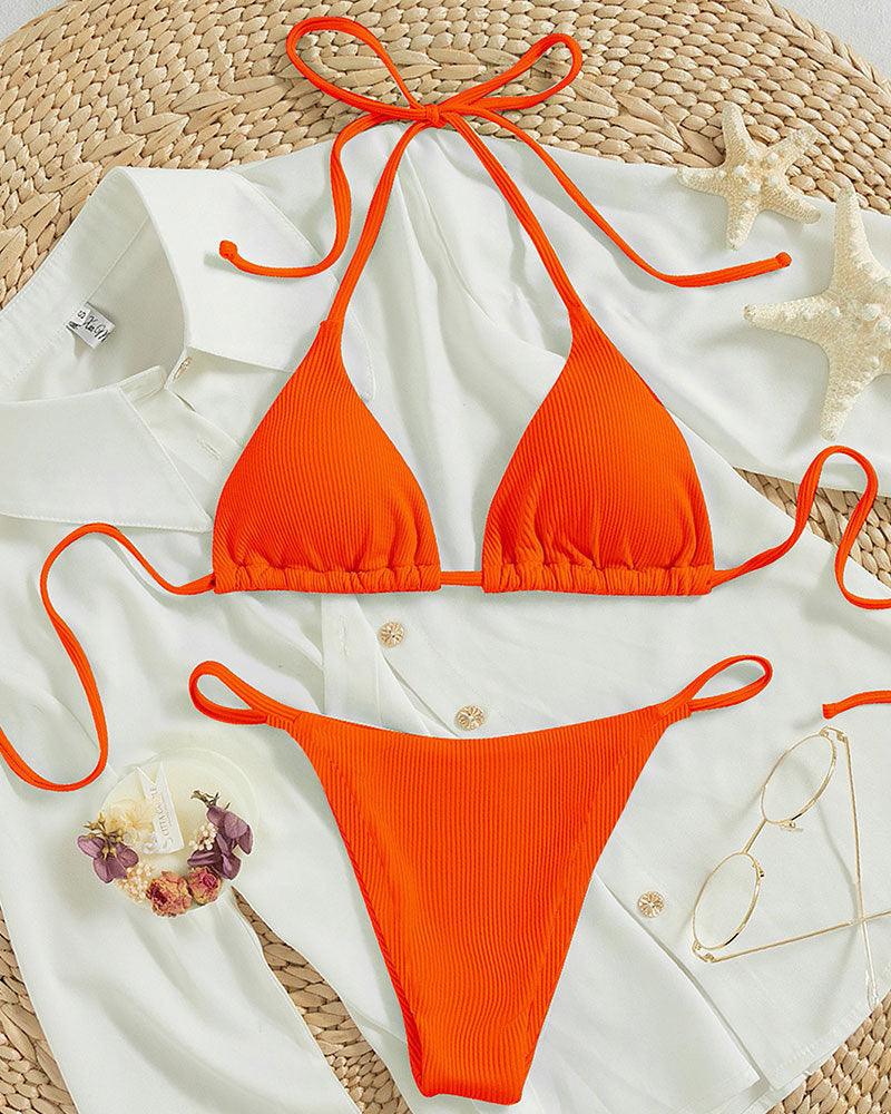 Lace Up Bikini Swimsuit - SOO SOO COOL Fashion Online Store