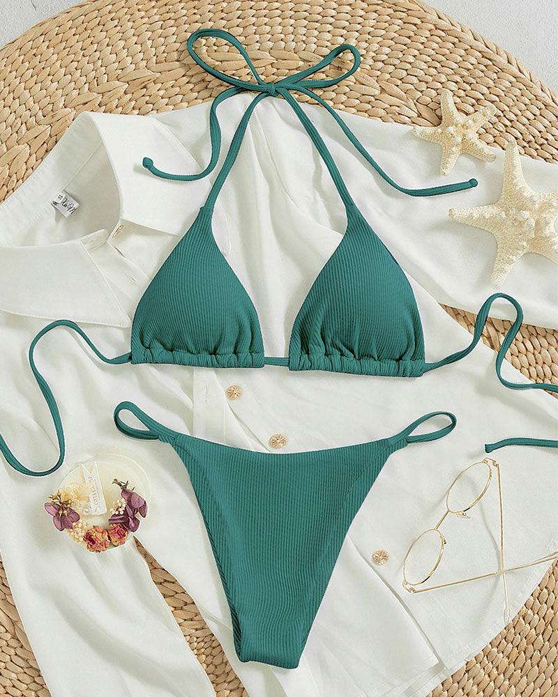 Lace Up Bikini Swimsuit - SOO SOO COOL Fashion Online Store