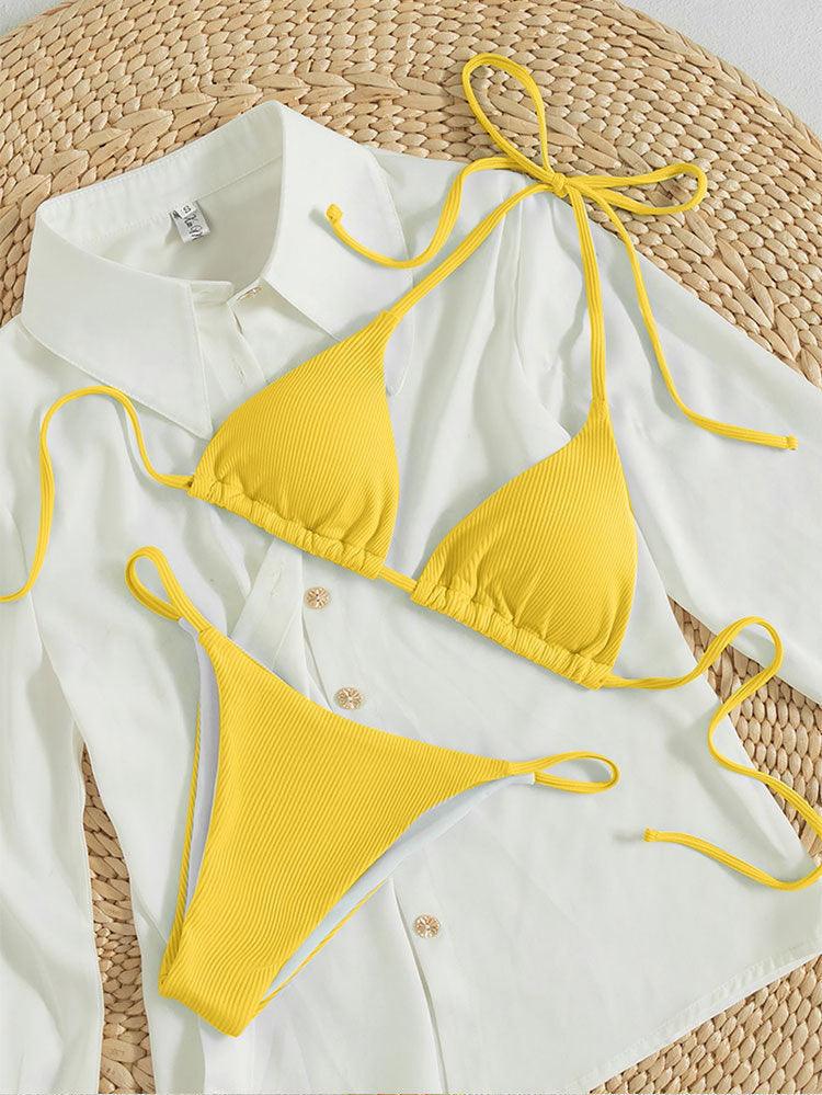 Lace Up Bikini Swimsuit - SOO SOO COOL Fashion Online Store