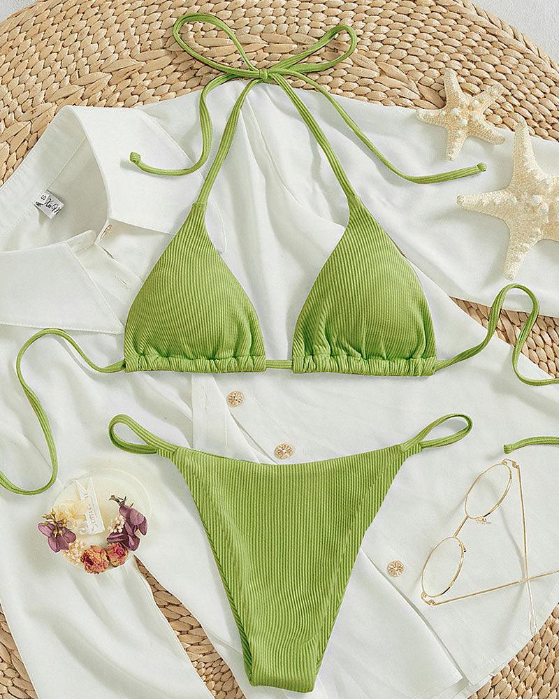 Lace Up Bikini Swimsuit - SOO SOO COOL Fashion Online Store