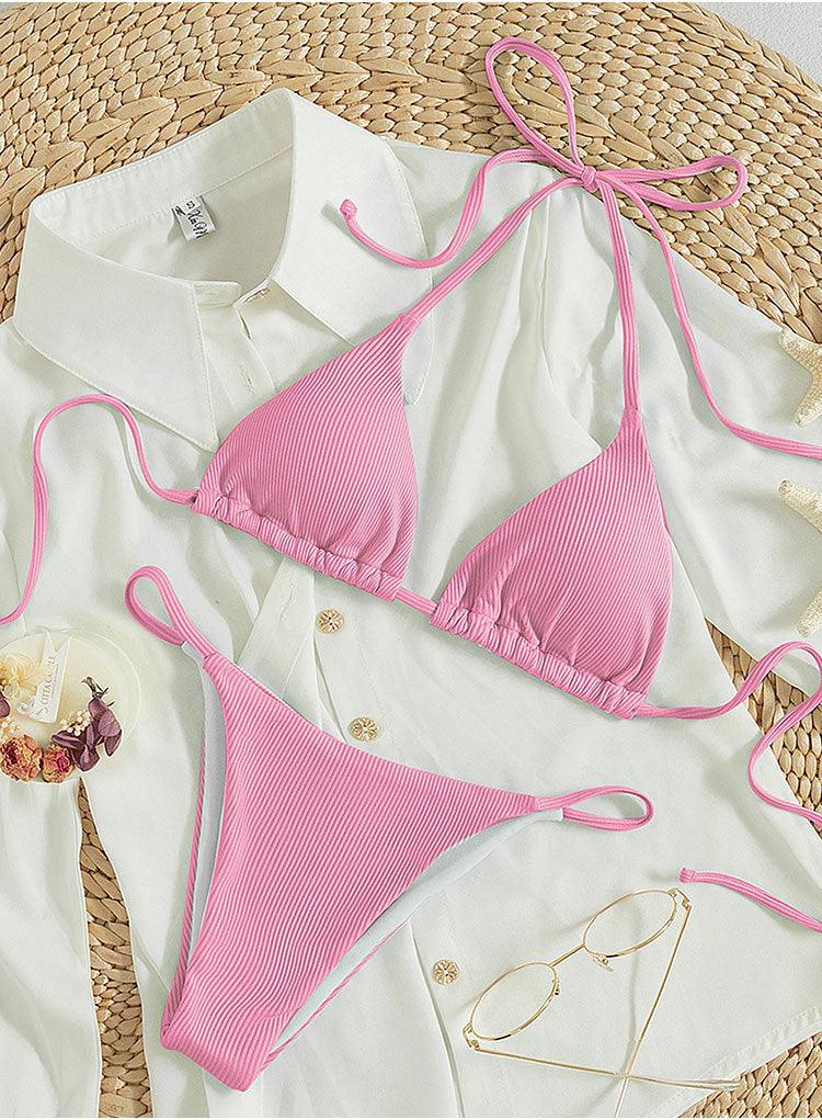 Lace Up Bikini Swimsuit - SOO SOO COOL Fashion Online Store