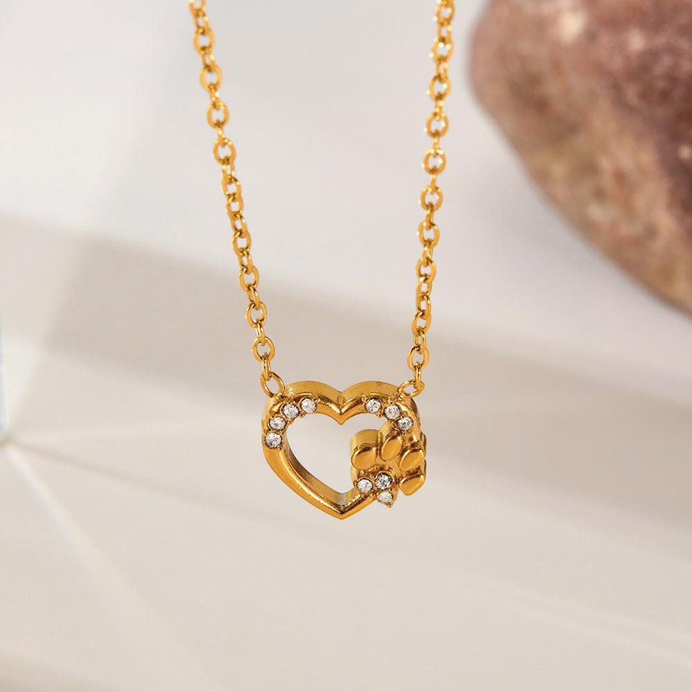 Necklace Stainless Steel Design Hollow Heart - SOO SOO COOL Fashion Online Store