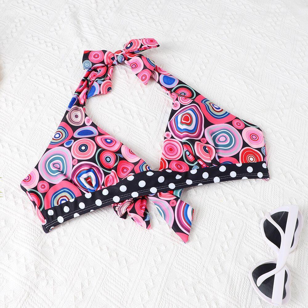 Printed High Waist Split Bikini - SOO SOO COOL Fashion Online Store