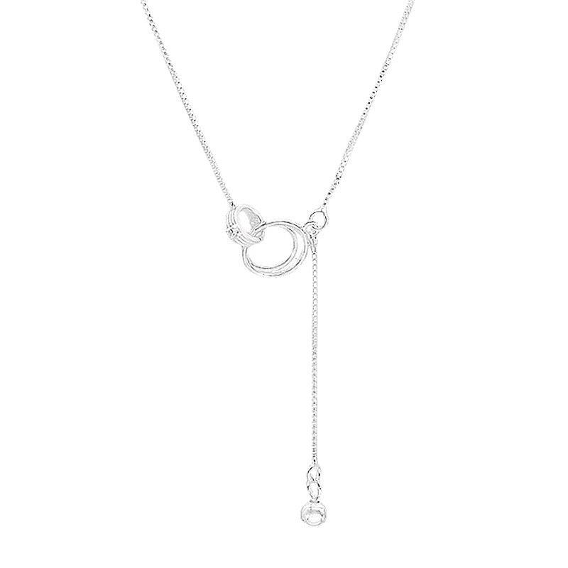 Silver Sweet Fashion Diamond Ring Necklace - SOO SOO COOL Fashion Online Store