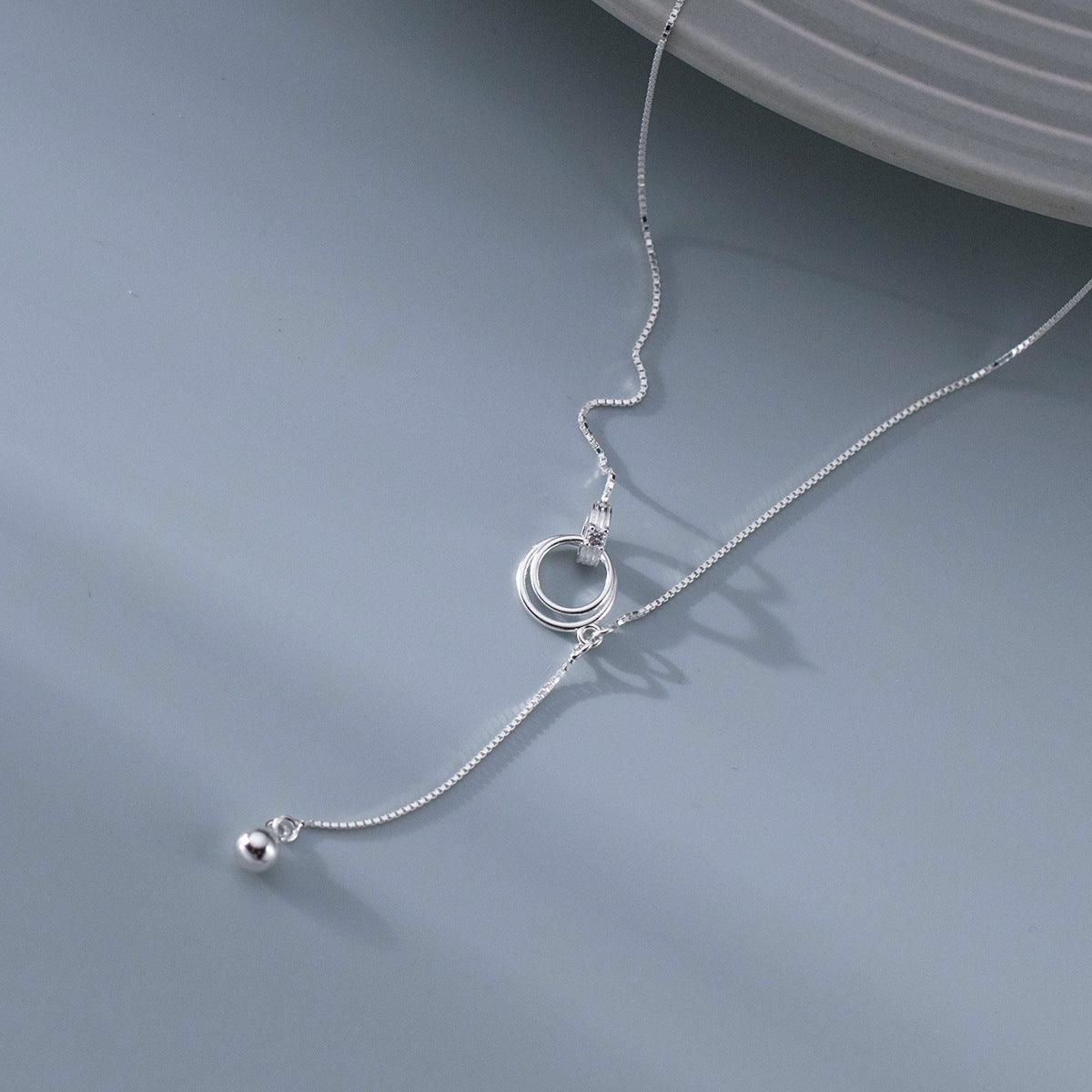 Silver Sweet Fashion Diamond Ring Necklace - SOO SOO COOL Fashion Online Store