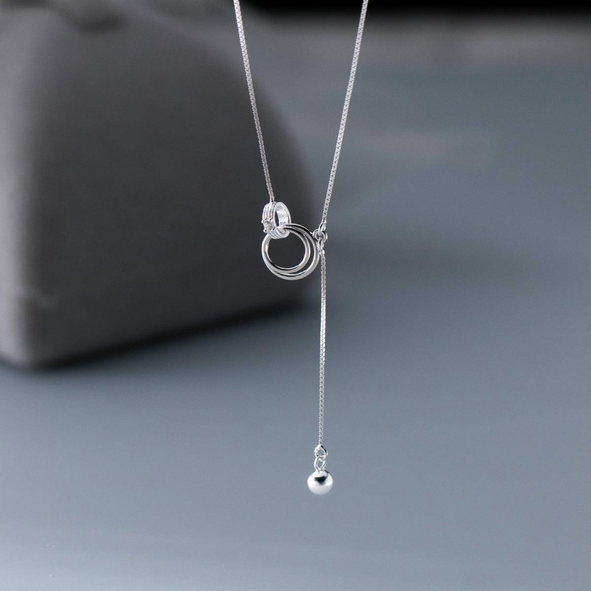 Silver Sweet Fashion Diamond Ring Necklace - SOO SOO COOL Fashion Online Store