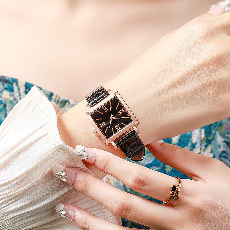 Square Watch Luxury Fashion Bamboo Pattern - SOO SOO COOL Fashion Online Store