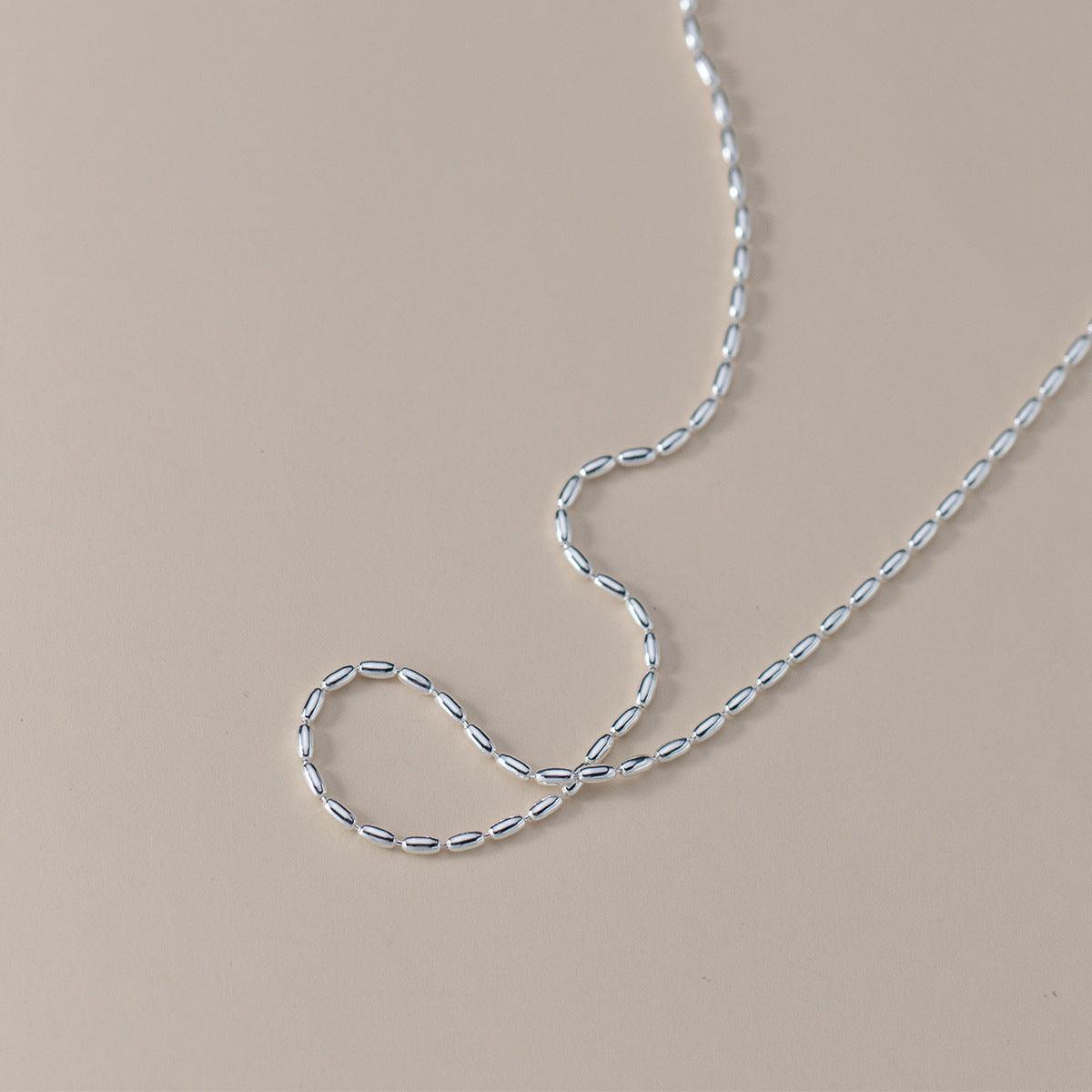 Sterling Silver Simple Gold Bead Necklace - SOO SOO COOL Fashion Online Store