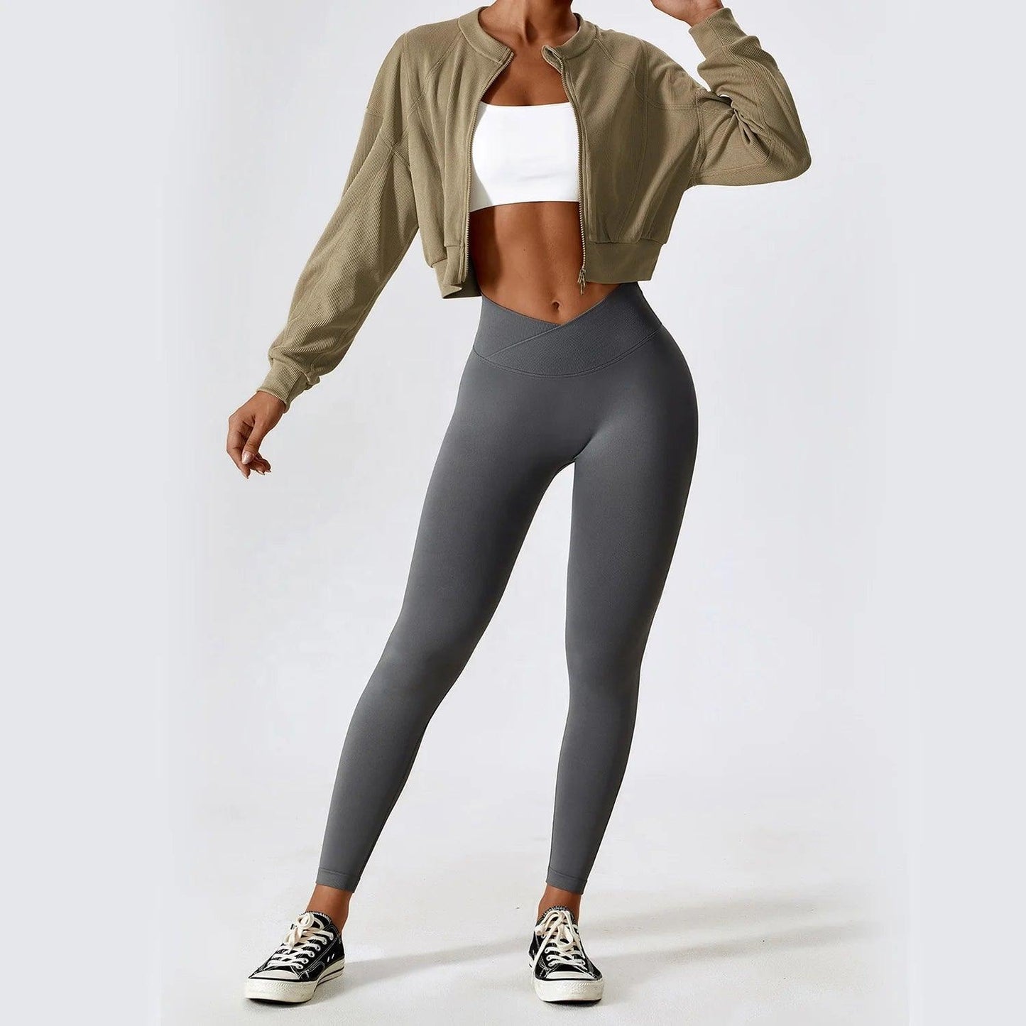 Trendy activewear outfit suitable for yoga, running, or gym sessions.- SOO SOO COOL Fashion Online Store