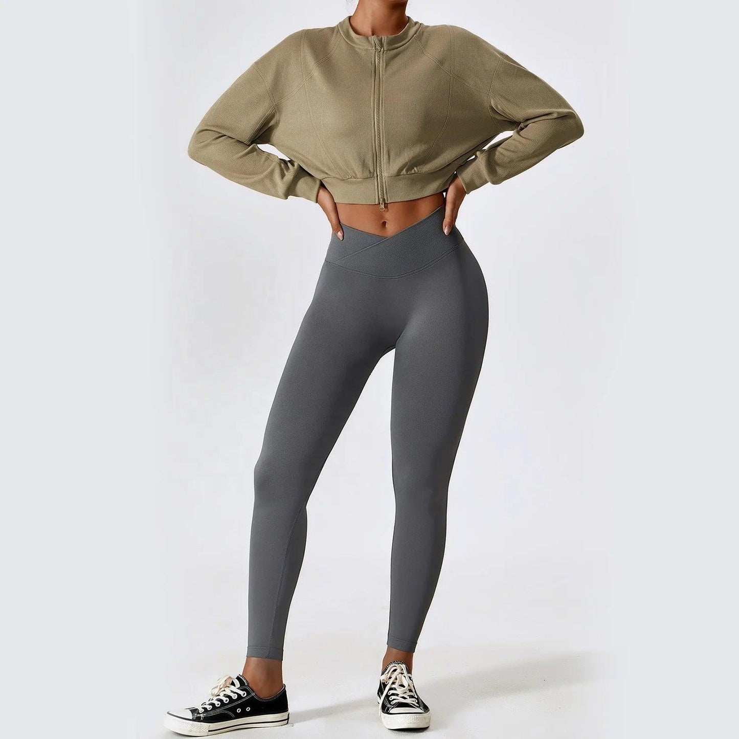 Trendy activewear outfit suitable for yoga, running, or gym sessions.- SOO SOO COOL Fashion Online Store