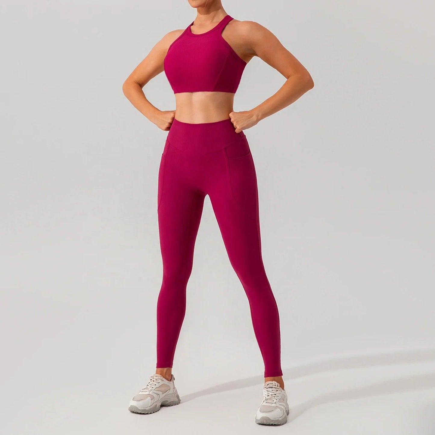 Trendy activewear outfit suitable for yoga, running, or gym sessions.- SOO SOO COOL Fashion Online Store