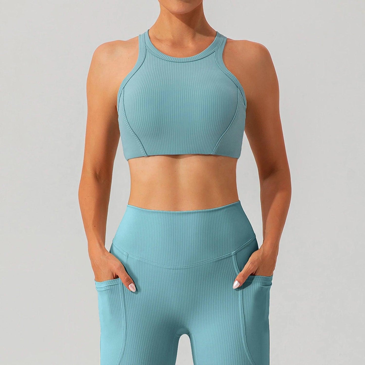 Trendy activewear outfit suitable for yoga, running, or gym sessions.- SOO SOO COOL Fashion Online Store