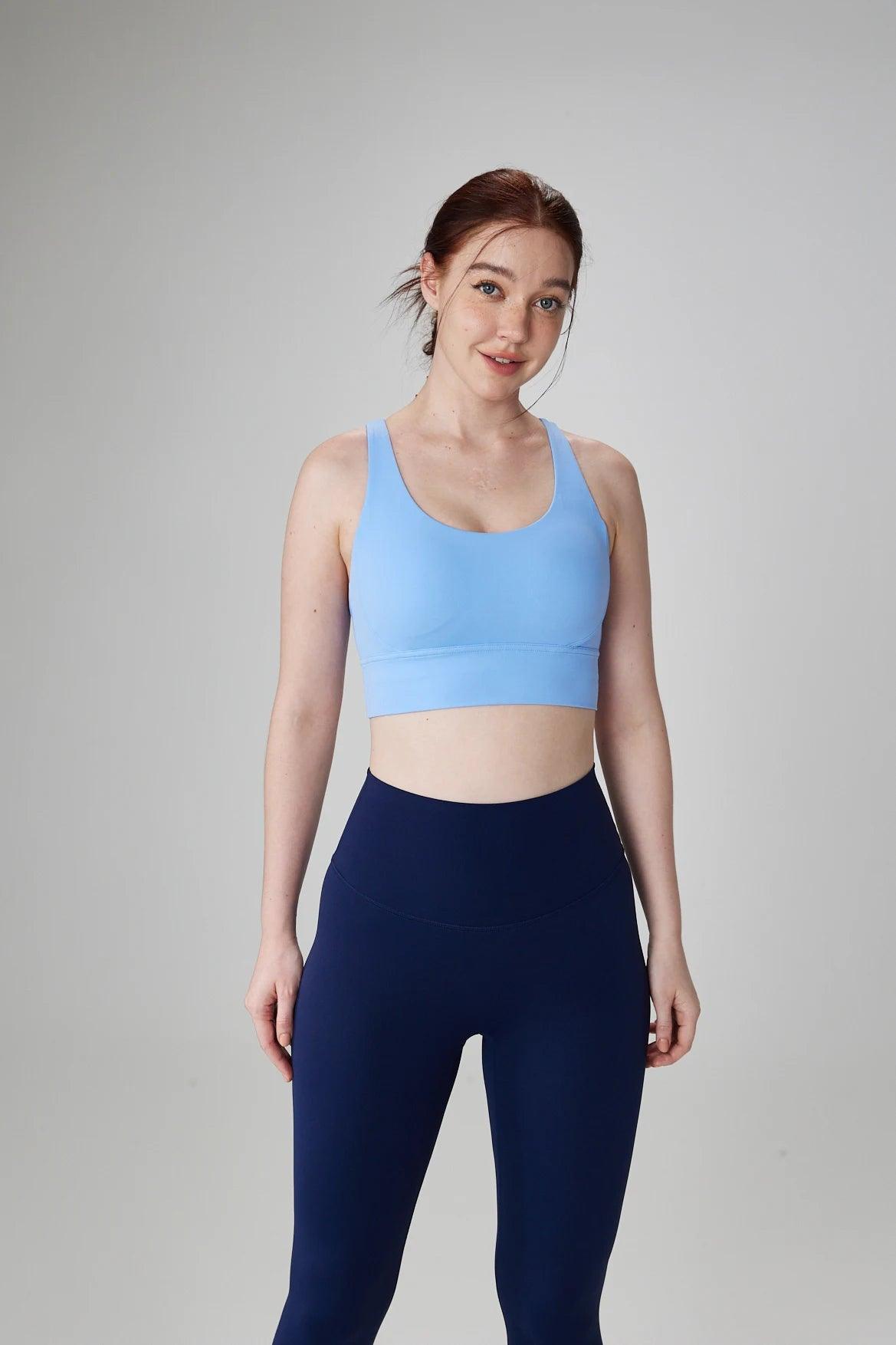 WX1249 Cross Back Women Classic U Neck Sport Bra - SOO SOO COOL Fashion Online Store