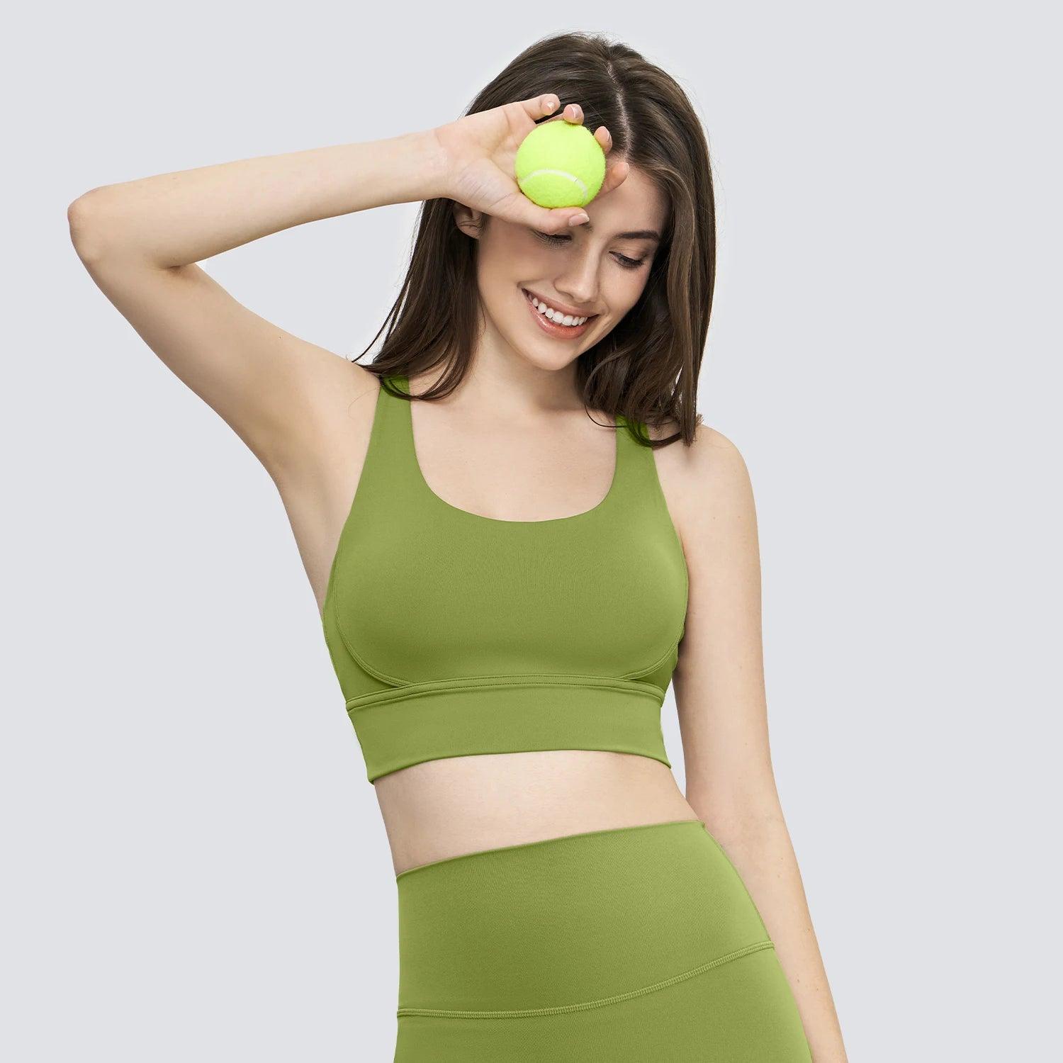 WX1249 Cross Back Women Classic U Neck Sport Bra - SOO SOO COOL Fashion Online Store