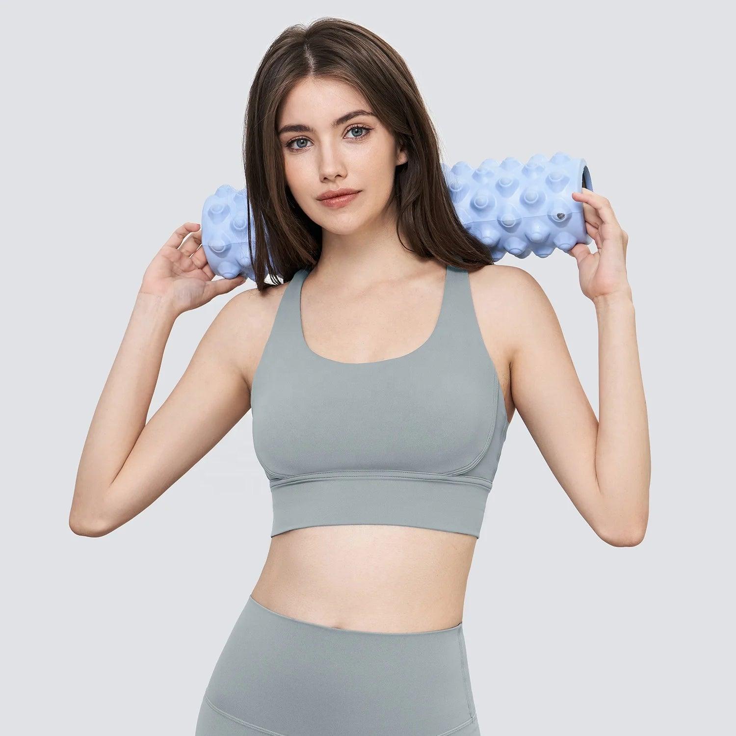 WX1249 Cross Back Women Classic U Neck Sport Bra - SOO SOO COOL Fashion Online Store