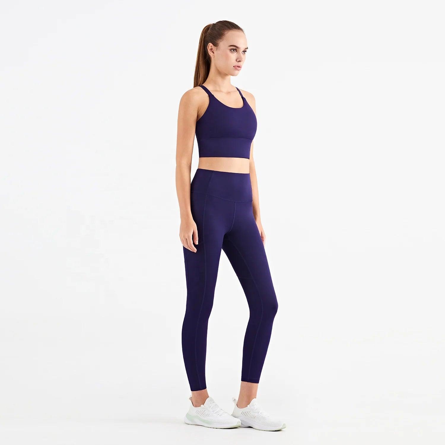 Trendy activewear outfit suitable for yoga, running, or gym sessions.- SOO SOO COOL